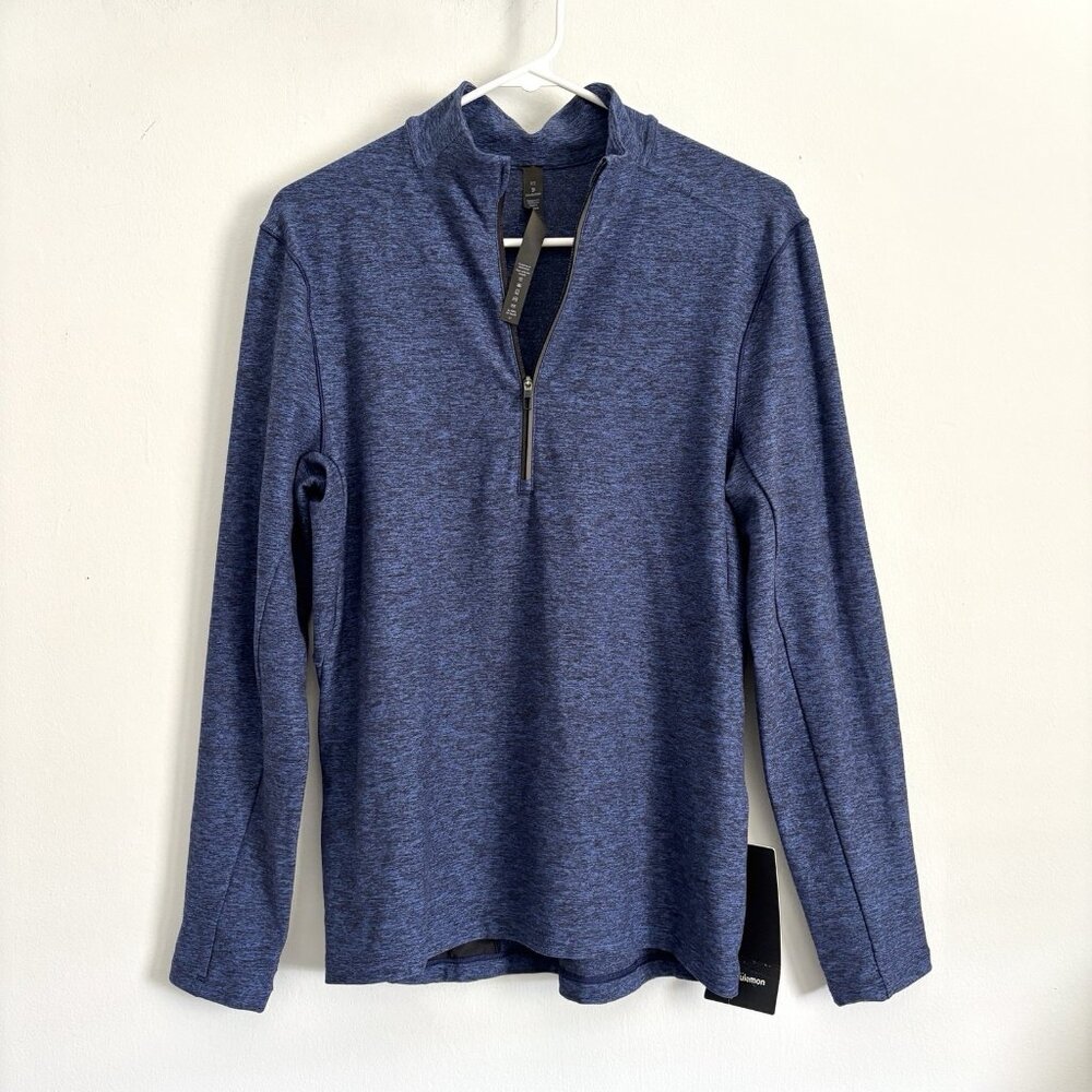 NEW Lululemon Blue Surge Warm 1/2 Zip Long Sleeve Pullover Jacket Men’s XS Top